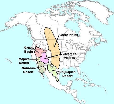 Deserts of North America #americanattractions | Desert map, Historical ...