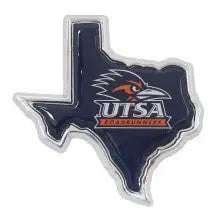 UTSA Colors Roadrunners Solid Metal Chrome Auto Emblem | Stitchpatches.com