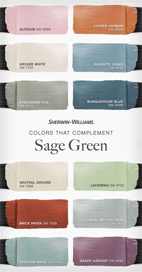 Discover 12 Sherwin-Williams paint colors that coordinate with sage ...