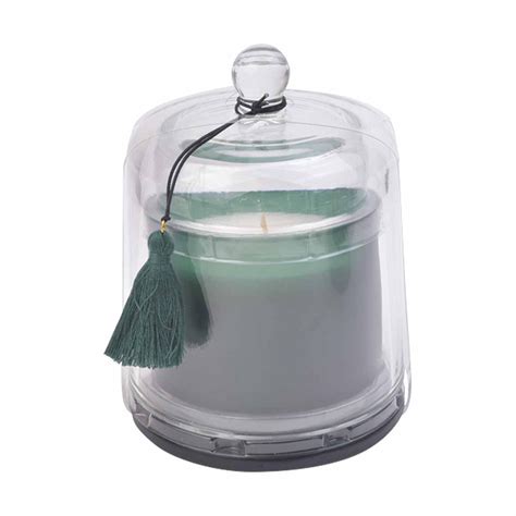 Cloche Glass Shape Decorative Candle, Green