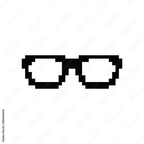 pixel glasses icon vector pixel art sunglasses element for 8 bit game ...