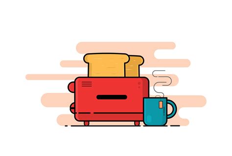 Toaster with Toast Illustration 11776432 Vector Art at Vecteezy