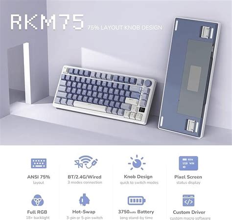 RK ROYAL KLUDGE M75 Mechanical Keyboard Review: A Pleasant, 40% OFF