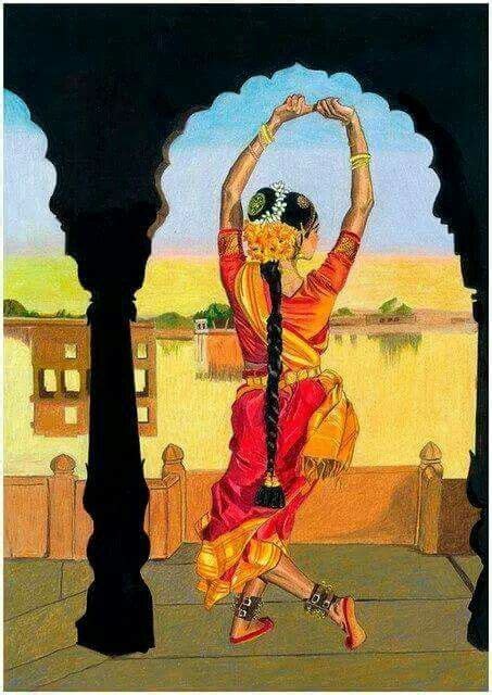 Pin by meenakshi venkatraman on Dancer in 2024 | Modern art canvas painting, Dancing drawings ...