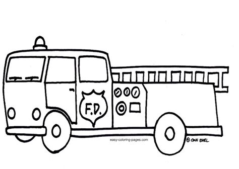 Fire Truck Outline - ClipArt Best