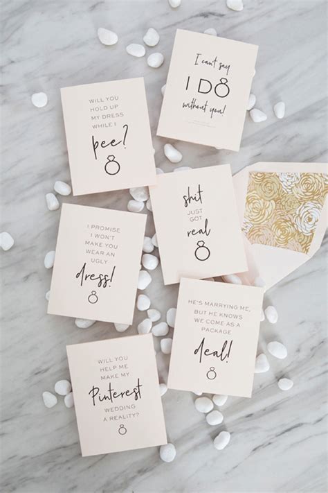 30+ Free Printable "Will You Be My Bridesmaid" Cards!