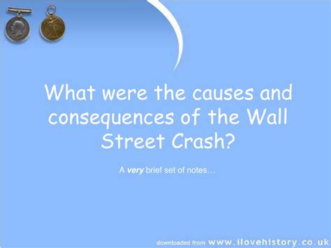 PPT - What were the causes and consequences of the Wall Street Crash ...