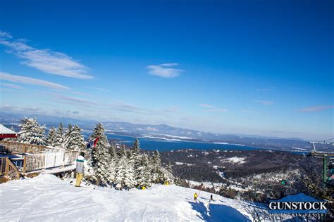 The view from the top on this gorgeous day #lakewinnipesaukee #gunstockmtn #snow #winterishere ...