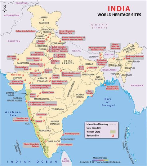 World Heritage Sites In India | World heritage sites, India world map ...