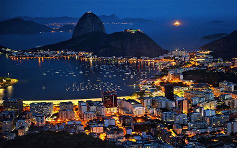 HD wallpaper: Rio De Janeiro At Night Pictures Wallpaper | Wallpaper Flare