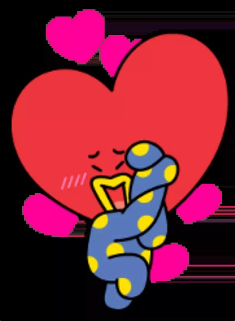 bt21 Tata love heart Sticker by BT21 💗 BTS Kim Taehyung Wallpaper, Bts ...