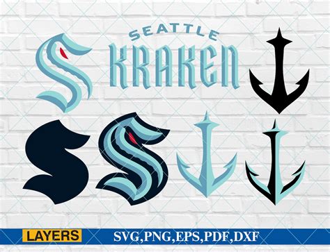 Seattle Kraken NHL Hockey Logo Design Silhouette Team SvgPng | Etsy