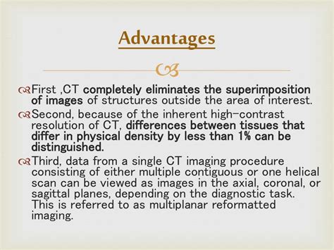 Computerised tomography scan