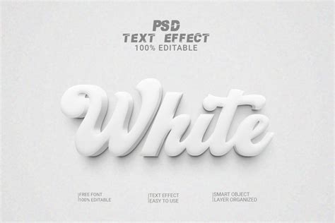 White 3d Text Effect (2193341)