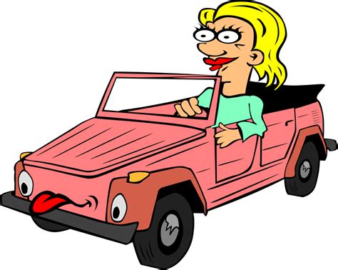 Free Clipart: Girl Driving Car Cartoon | Gerald_G