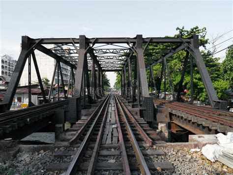 Railway Bridge at Bangkok, Thailand Stock Photo - Image of monument ...