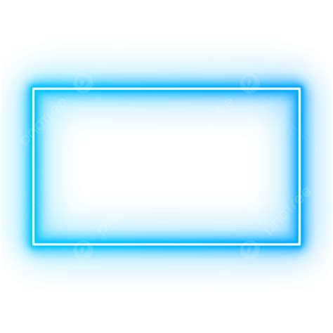 Blue Neon Frame, Neon Transparent, Neon Design, Neon Border PNG and Vector with Transparent ...