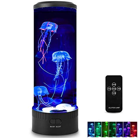 EGIFTY Jellyfish Lava Lamp with Remote Control Jellyfish Aquarium Tank Lamp with 7 Colors LED ...
