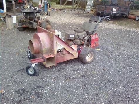 Mower to Blower Conversion. Leaf Loader Mounted on Exmark TurfTracer ...