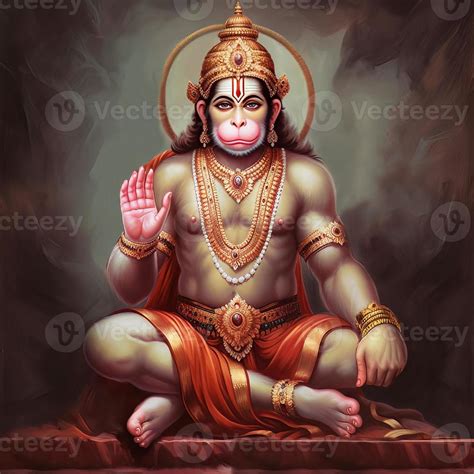 hanuman ji giving blessings wallpaper hd 23140778 Stock Photo at Vecteezy