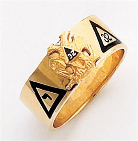 Gold 32 Degree Scottish Rite Ring - 5195 - 8mm