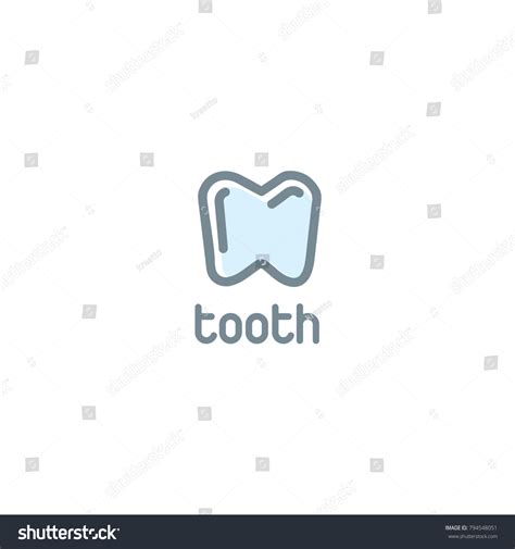 Simple Tooth Logo Stock Vector (Royalty Free) 794548051