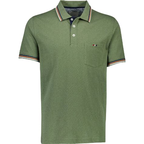 Bison Comfort Fit Poloshirt Plus Size - Green/Dust Green • Pris