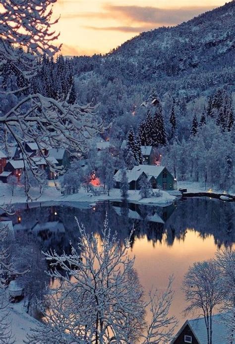 Snow Village, Norway | Winter scenes, Winter scenery, Winter landscape