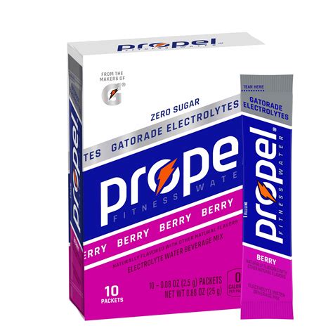 Propel Zero Sugar Berry, Powdered Electrolyte Vitamin Drink Mix, 0.08 oz, 10 Packets - Walmart.com