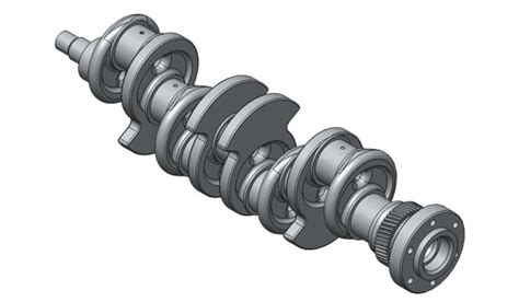 Four-cycle engine crankshaft drawing made with an engineering graphics... | Download Scientific ...