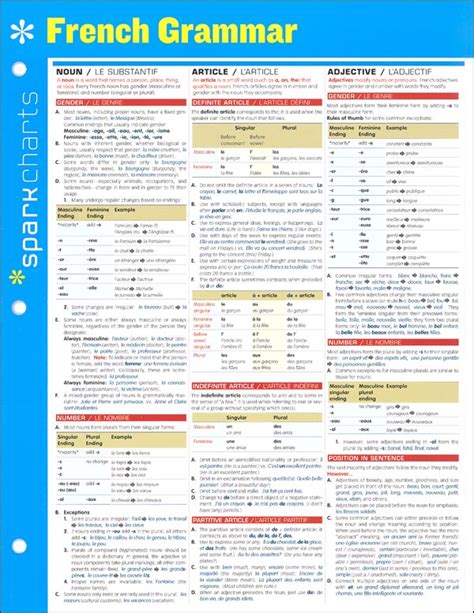 French Grammar SparkChart | Spark Publishing | 9781411470361