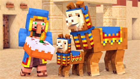 Minecraft Craft-A-Block Wandering Trader And Llama Figures ...