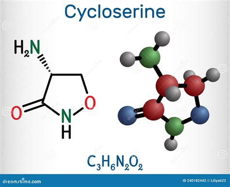 Cycloserine Molecule. it is Broad-spectrum Antibiotic Used in the ...