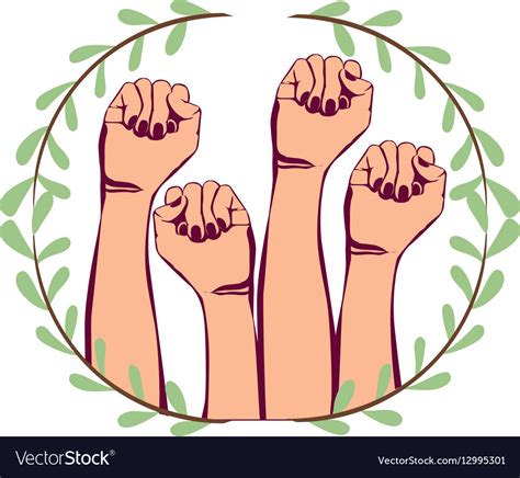 Clenched fist symbol Royalty Free Vector Image