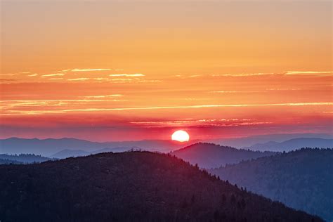 Sunset over the Great Balsam Mountains - Asheville Pictures