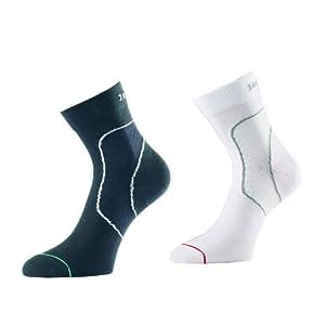 1000 Mile Support Socks, Sprains Black&White, Compression for Stiff Weak Ankles, Comfort, Pain ...