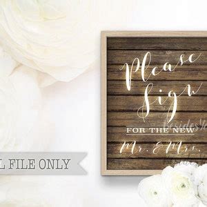 Rustic Wedding Guest Book Sign PRINTABLE Tree Guestbook - Etsy