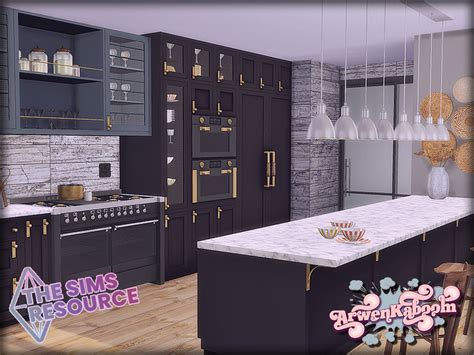 The Sims Resource - Mid Century Modern Collection | Sims 4 kitchen, Sims 4 bedroom, Sims house