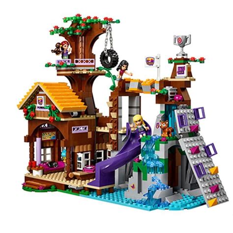 739pcs Diy Compatible With Legoingly Girl Friends Series Adventure Camp Tree House Building ...