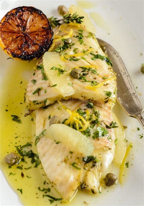 Slow Roast Turbot In Lemon, Thyme, And Anchovy Oil - Cockles n' mussels