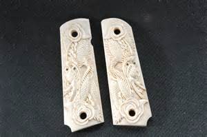 REAL IVORY custom engraved 1911 gri... for sale at Gunsamerica.com: 943464658