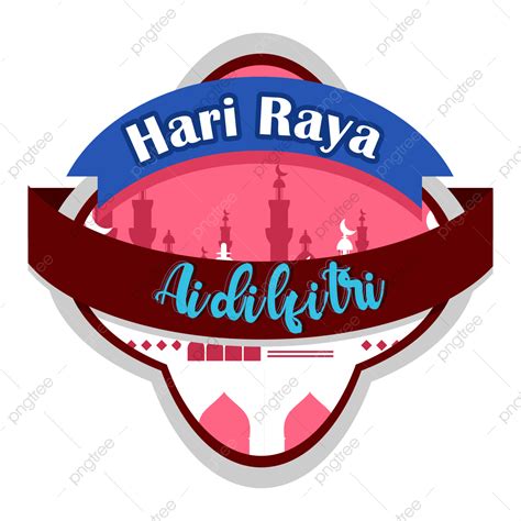 Raya Clipart PNG Images, Warna Merah Muda Lucu Untuk Hari Raya Aidilfitri, Aidilfitri, Muslim ...