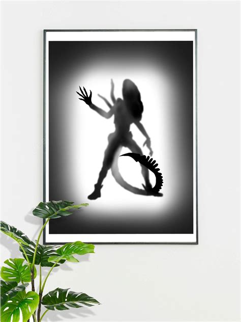 Xenomorph Alien Silhouette Print - Etsy