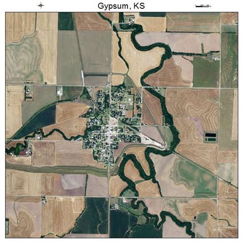 Aerial Photography Map of Gypsum, KS Kansas