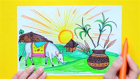 Top 999+ pongal drawing images – Amazing Collection pongal drawing ...