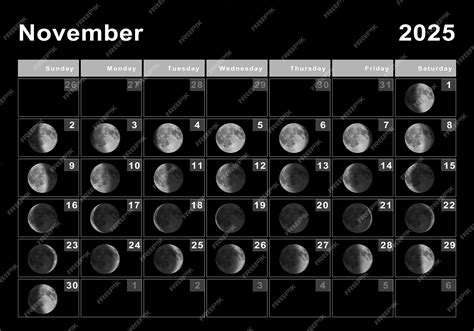 Premium Photo | November 2025 Lunar calendar, Moon cycles, Moon Phases