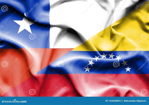 Bandera Que Agita De Venezuela Y De Chile Stock de ilustración ...