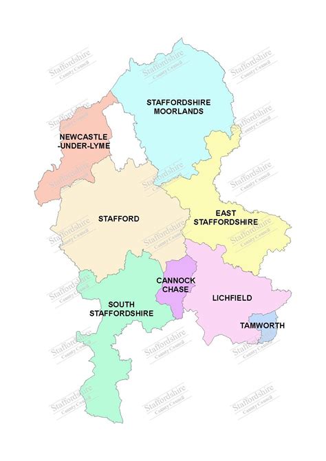 Staffordshire Area Map