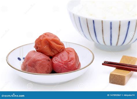 Japanese Food, Pickled Umeboshi Stock Image - Image of nutrition ...