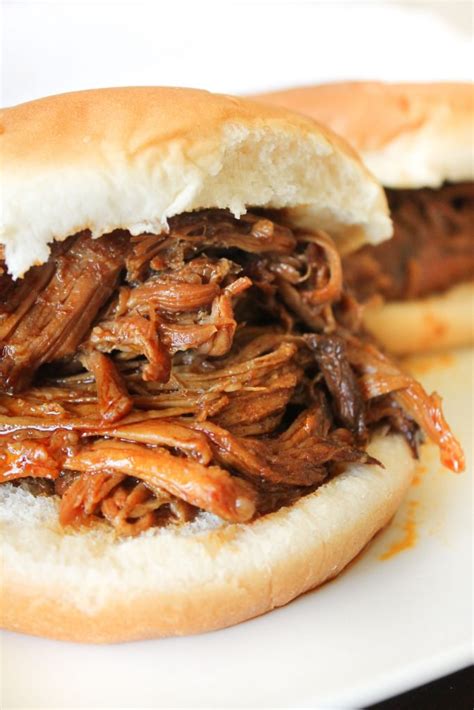 Slow Cooker Smoky BBQ Pulled Pork Sandwiches | Recipe | Bbq pulled pork recipe, Pulled pork ...